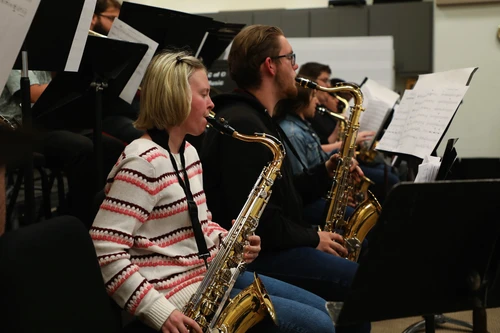 musician playing saxaphone